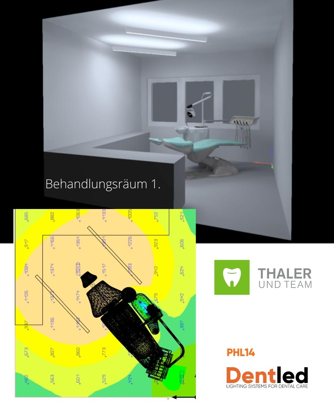 LED dialux calculation for treatment room lighting