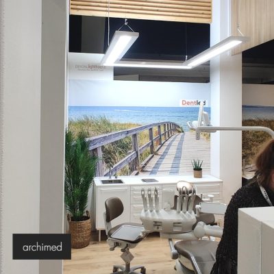 Dentex tradefair with dentled dental treatmentroom lighting